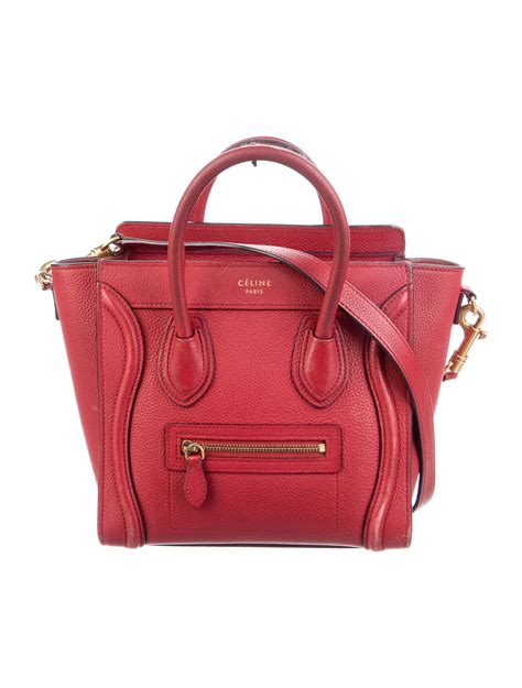 celine nano luggage fox red|Celine nano leather luggage.